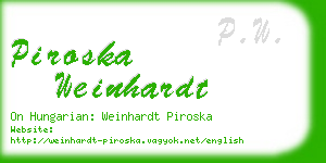 piroska weinhardt business card